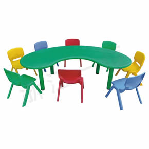 塑料桌椅系列YH057-1月亮桌(带升降)