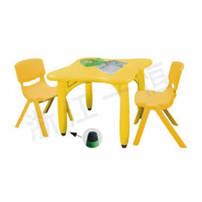 塑料桌椅系列YH-057-5梅花桌(全塑)