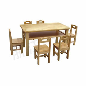 桌椅床柜系列YH072-5杉木双层六人桌
