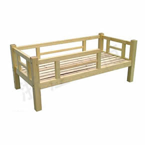 桌椅床柜系列YH072-7樟子松单人床
