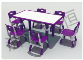 Plastic table and chair series可拼式长方桌（双边）