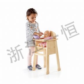 发展语言认知类木质玩偶高脚座椅