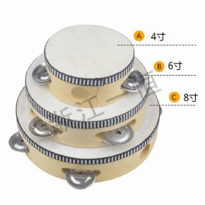音乐器材8寸白铃鼓