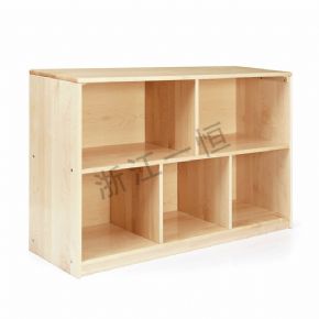 Storage shelf76 cm 5 compartment storage rack - wooden back panel