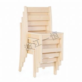 Table + chair31cm wooden stackable chair
