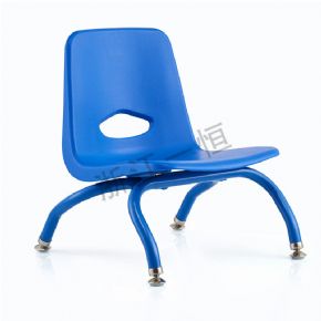 桌子+椅子锥形腿堆叠椅-蓝色